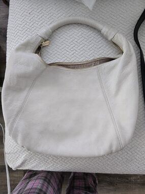Michael Kors Off-White Pebbled Leather Hobo